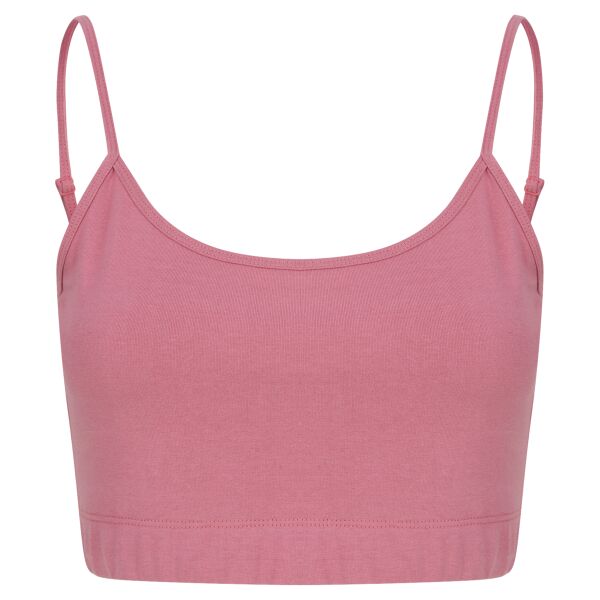 Women's sustainable fashion cropped cami top with adjustable straps Thumbnail